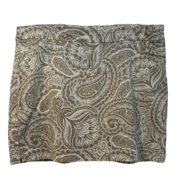 Croft & Barrow, tan paisley skort Skirt with shorts size 18 - Picture 1 of 14